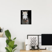Bob Langrish | Grauer Welsh Pony Tongue Out Headsh Poster (Heimbüro)