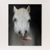 Bob Langrish | Grauer Welsh Pony Tongue Out Headsh Puzzle (Vertikal)