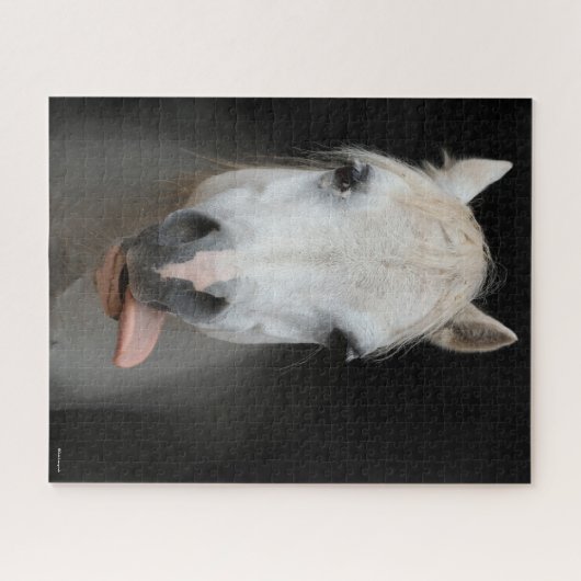Bob Langrish | Grauer Welsh Pony Tongue Out Headsh Puzzle (Horizontal)