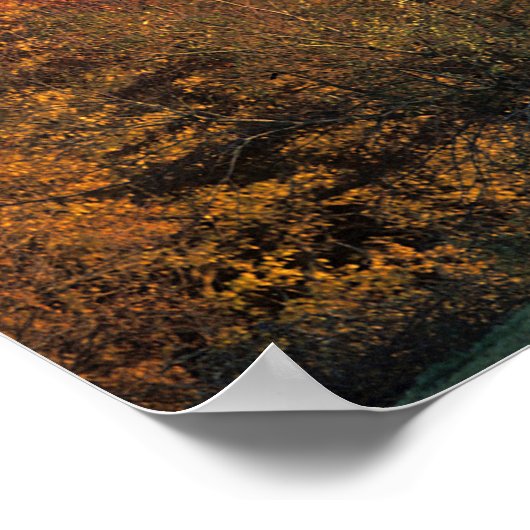 Bob Langrish Gray Warmblut Pferd Stehend Herbst Poster (Ecke)