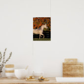 Bob Langrish | Grey Arab Stallion Walking Autumn Poster (Küche)