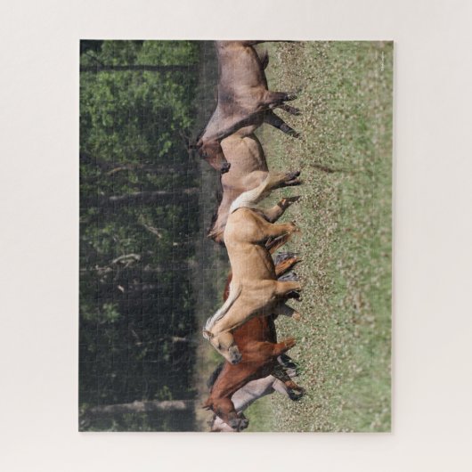 Bob Langrish | Herd Quarter Pferde Wandern Puzzle (Vertikal)