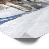 Bob Langrish | Herde von Clydesdales im Schnee Poster (Ecke)