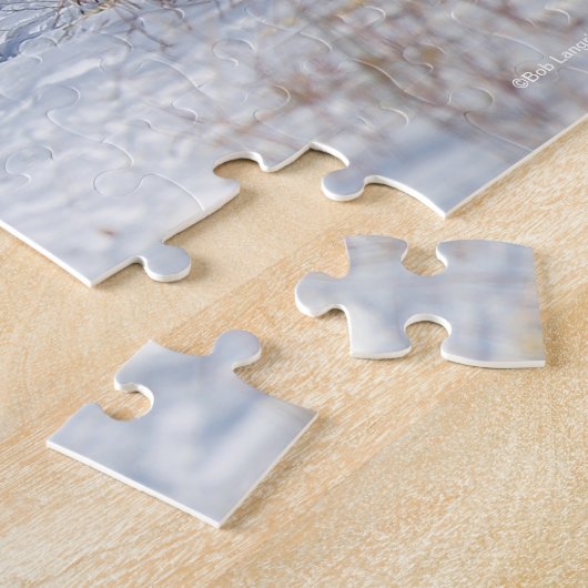 Bob Langrish | Herde von Clydesdales im Schnee Puzzle (Seite)