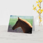 Bob Langrish | Kastanienfohlen-Hinterbeleuchtung K Karte (Gelbe Blume)