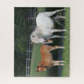 Bob Langrish Miniature Pony Mare und Foal Stehend Puzzle (Vertikal)