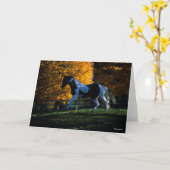 Bob Langrish | Paint Horse Running Herbst Karte (Gelbe Blume)