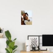 Bob Langrish | Paint Horse Stallion headshot Poster (Heimbüro)