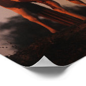 Bob Langrish | Paint Horse Stehend bei Sonnenunter Poster (Ecke)