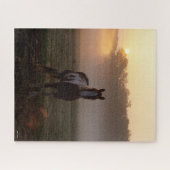 Bob Langrish | Paint Horse Stehend Mist Sunrise Puzzle (Horizontal)