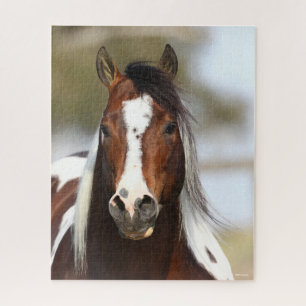 Bob Langrish Paint Stallion Headshot Puzzle