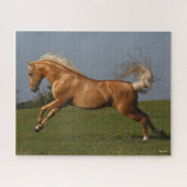 Bob Langrish | Palomino Lusitano Stallion Leaping Puzzle (Horizontal)