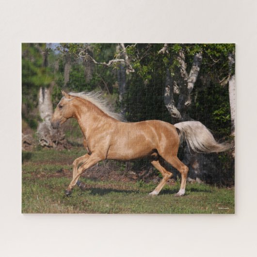 Bob Langrish | Palomino Lusitano Stallion Running Puzzle (Horizontal)