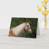 Bob Langrish | Palomino Quarter Horse Headshot Karte (Gelbe Blume)