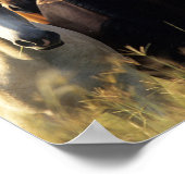 Bob Langrish | Pferdebestand, mit Vögeln Stehend Poster (Ecke)