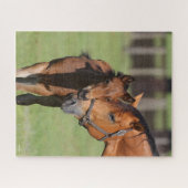 Bob Langrish Quarter Horse Mare und Foal Cuddling Puzzle (Horizontal)