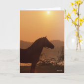 Bob Langrish | Rocky Mountain Horse Silhouette Karte (Gelbe Blume)