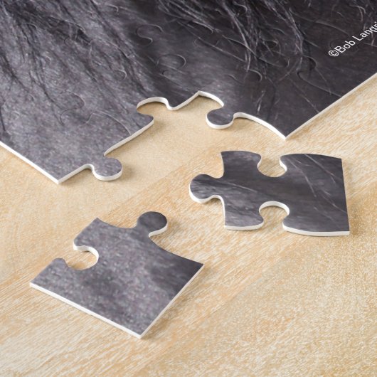 Bob Langrish | Schwarzer andalusischer Hengst Puzzle (Seite)