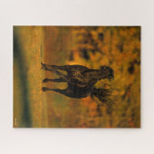 Bob Langrish | Schwarzer Friesier im Herbst Puzzle (Horizontal)