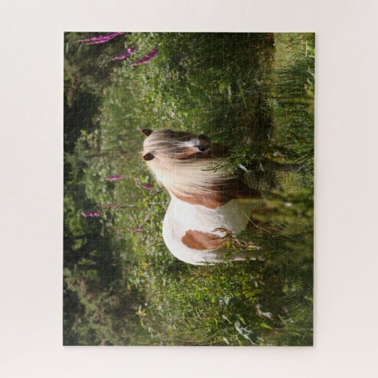 Bob Langrish | Shetland Pony Stehend in Blume Puzzle (Vertikal)