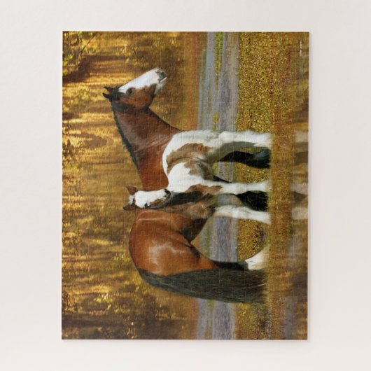 Bob Langrish | Sinti und Roma Vanner Mare and Foal Puzzle (Vertikal)