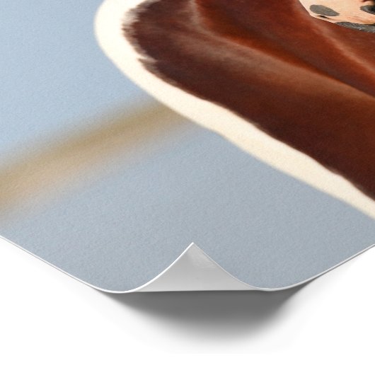 Bob Langrish Tobiano Paint Horse Stallion Headshot Poster (Ecke)