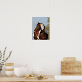 Bob Langrish | Tobiano Paint Stallion Headshot Poster (Küche)