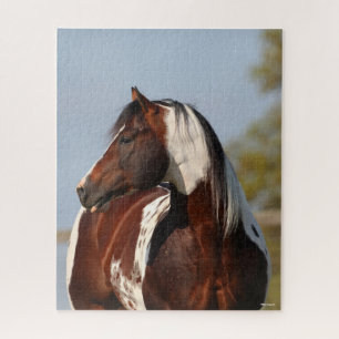 Bob Langrish Tobiano Paint Stallion Headshot Puzzle