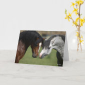 Bob Langrish | Two Welsh Ponies Meeting Karte (Gelbe Blume)