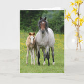 Bob Langrish | Welsh Pony Mare and Foal Stehend Karte (Gelbe Blume)