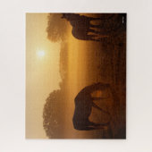 Bob Langrish zwei Araber Stehend in Nebel bei Sonn Puzzle (Vertikal)