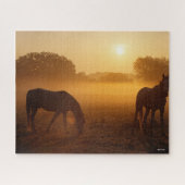 Bob Langrish zwei Araber Stehend in Nebel bei Sonn Puzzle (Horizontal)
