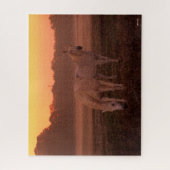 Bob Langrish | Zwei graue Arabische Pferde Stehend Puzzle (Vertikal)