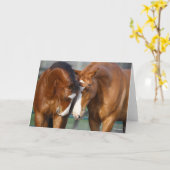 Bob Langrish | Zwei kanadische Sportpferde Karte (Gelbe Blume)