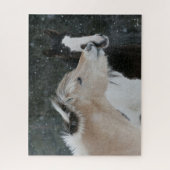 Bob Langrish | Zwei Ponys-Treffen im Schneefall Puzzle (Vertikal)