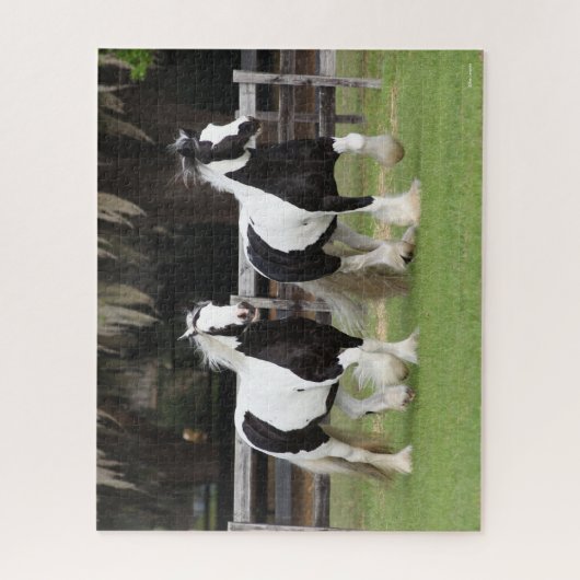 Bob Langrish | Zwei Schwarzweiß-Sinti und Roma-Van Puzzle (Vertikal)