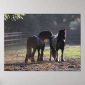 Bob Langrish | Zwei Sinti und Roma-Vanners im Feld Poster (Vorne)