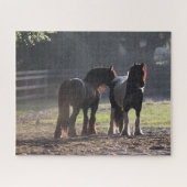 Bob Langrish | Zwei Sinti und Roma-Vanners im Feld Puzzle (Horizontal)