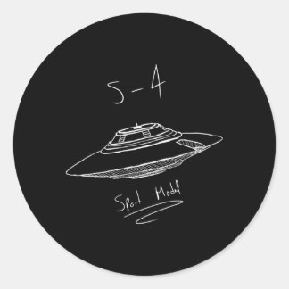 Bob Lazar Sportmodell Uap Runder Aufkleber