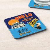 Bob-Lo Special Mondlicht Kreuzfahrt Retro Design Getränkeuntersetzer (Linke Seite)