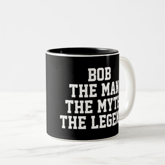 Bob: Mann, Myth, Legende, Schwarz Zweifarbige Tasse (VorderseiteRechts)