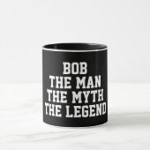 Bob: Mann, Mythos, Legende, schwarz Tasse (Zentrum)