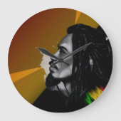 Bob Marley Wall Clock Große Wanduhr (Vorderseite)