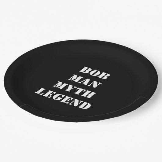 Bob: Mensch, Mythos, Legende, Pappteller (Schrägansicht)