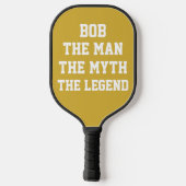 Bob: Mensch, Mythos, Legende, Pickleball Schläger (Rückseite)