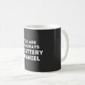 Bob Mortimer Train Typ - Buttery spaniel Kaffeetasse (VorderseiteRechts)