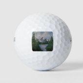 Bob Ross Style Malerei #2 Golfball (Vorderseite)