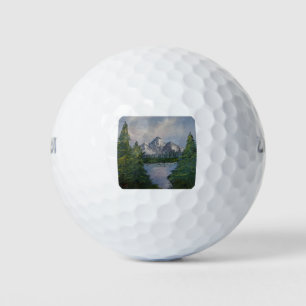 Bob Ross Style Malerei #2 Golfball