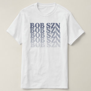 "Bob Season" Süßes Denim Blaues Benutzerdefinierte T-Shirt