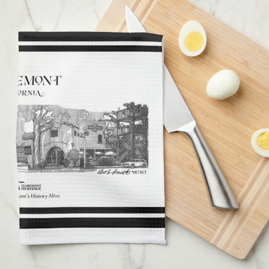 Bob Smith Claremont Collection - 2 Collagen Geschirrtuch (Viertel Falte)